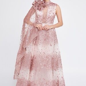 Elegant Pink Evening Gown